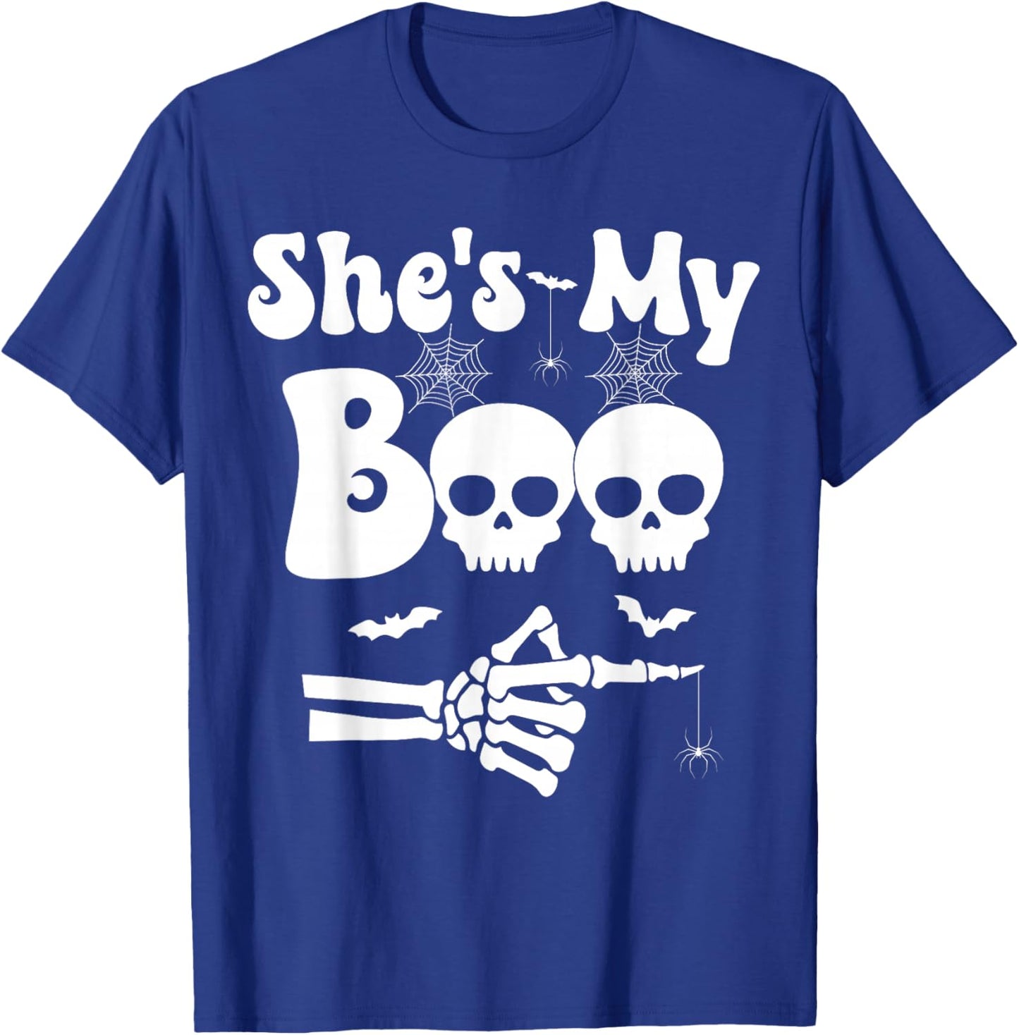 She’s My Boo Skeleton Couples Matching Couple Halloween T-Shirt - T-Shirt | Royal