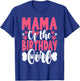 Mama Of The Birthday Girl Dog Paw Birthday Party T-Shirt - T-Shirt | Royal