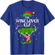 Wine Lover Elf Christmas Family Girls Women Elf Squad Xmas T-Shirt - T-Shirt | Royal