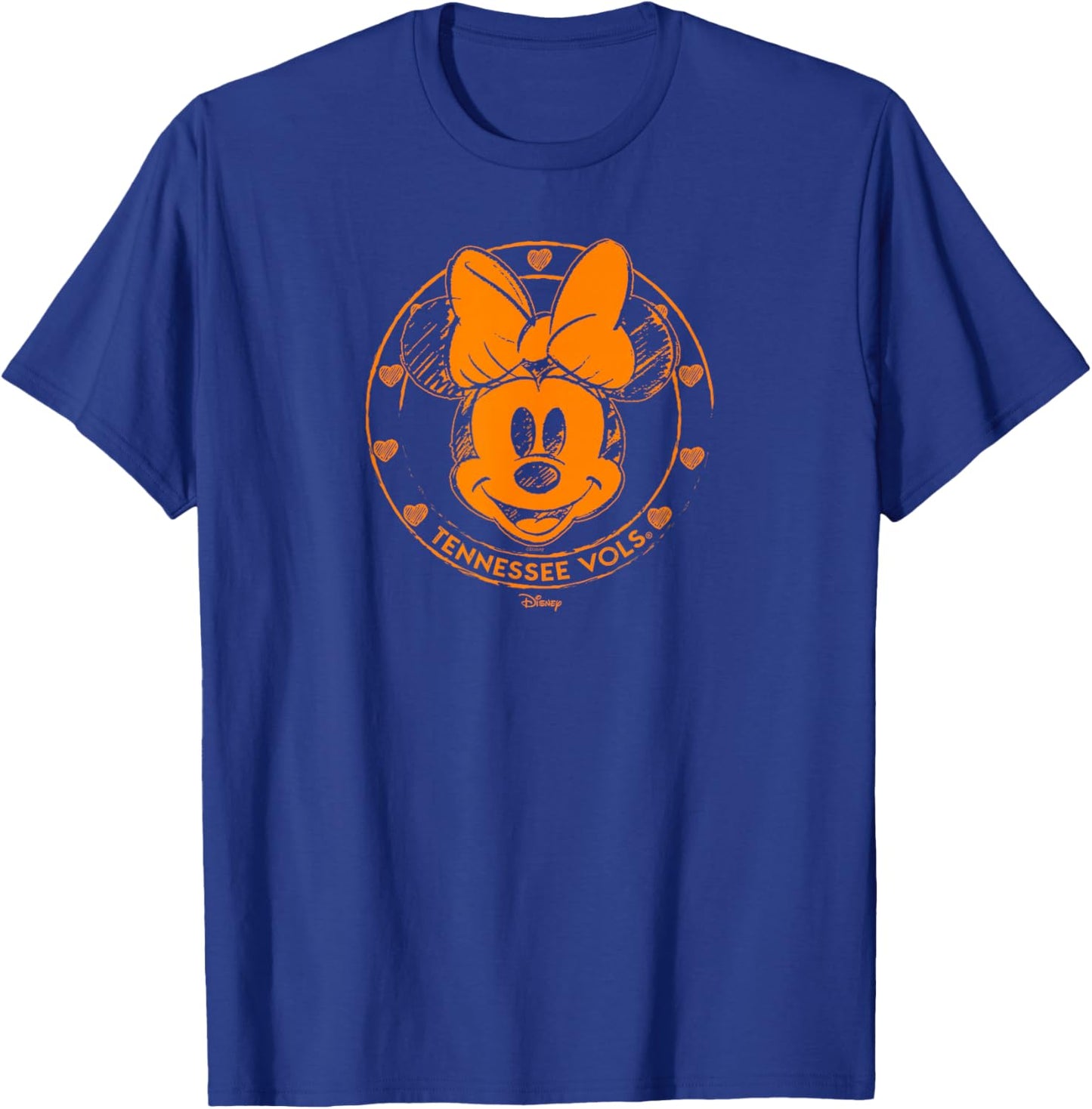 Tennessee Volunteers Minnie Mouse Sketch Dark Gray T-Shirt - T-Shirt | Royal