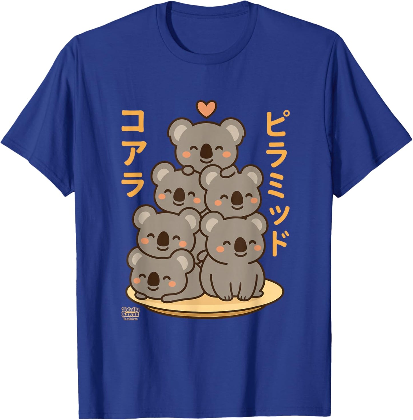 Kawaii Koala Pyramid Anime Japanese Letters Cute T-Shirt - T-Shirt | Royal