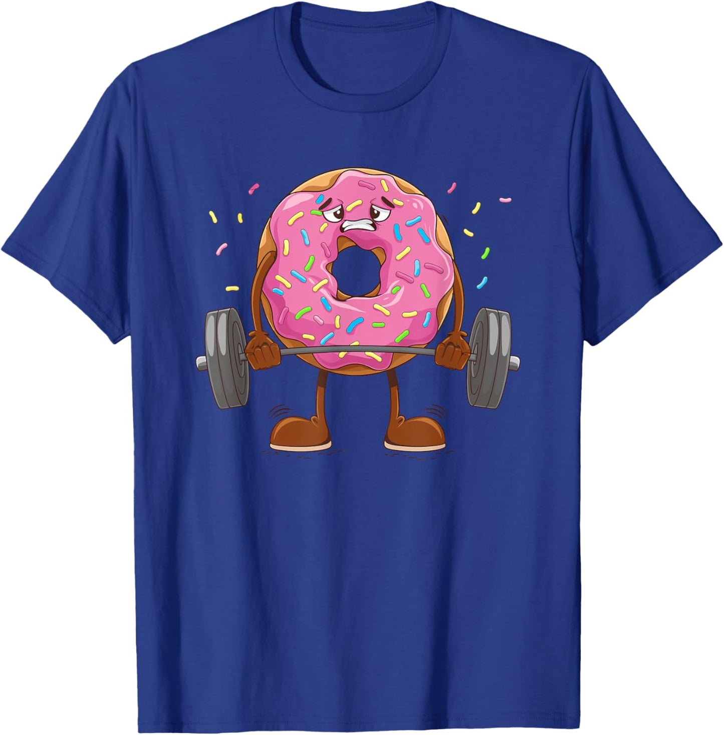 Weightlifing - Funny Fitness Workout Gym Donut Lover T-Shirt - T-Shirt | Royal