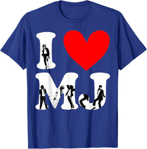 Retro I Love MJ Shirt, I Heart MJ T-Shirt - T-Shirt | Royal