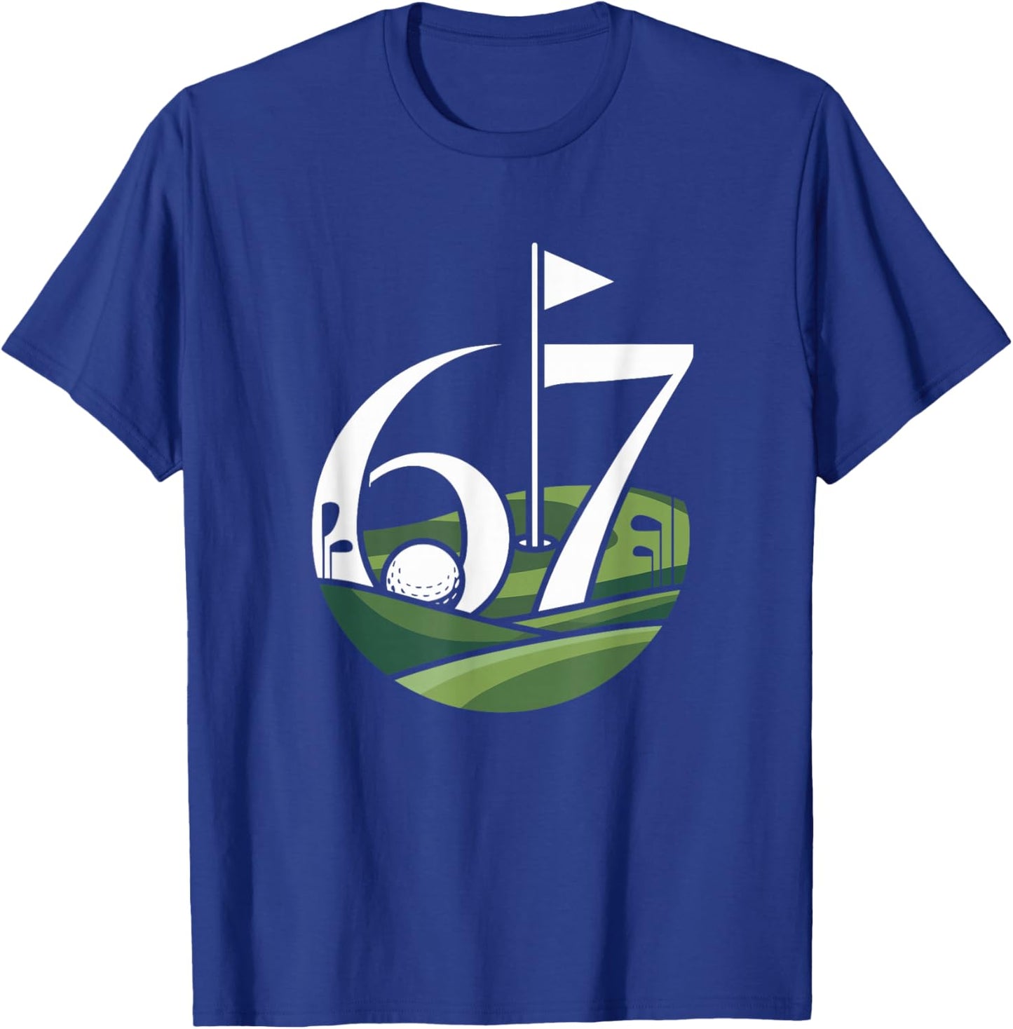 Golf 67 Six Seven Alpha Slang 6 7 Meme Kids Golfer Golfing T-Shirt - T-Shirt | Royal