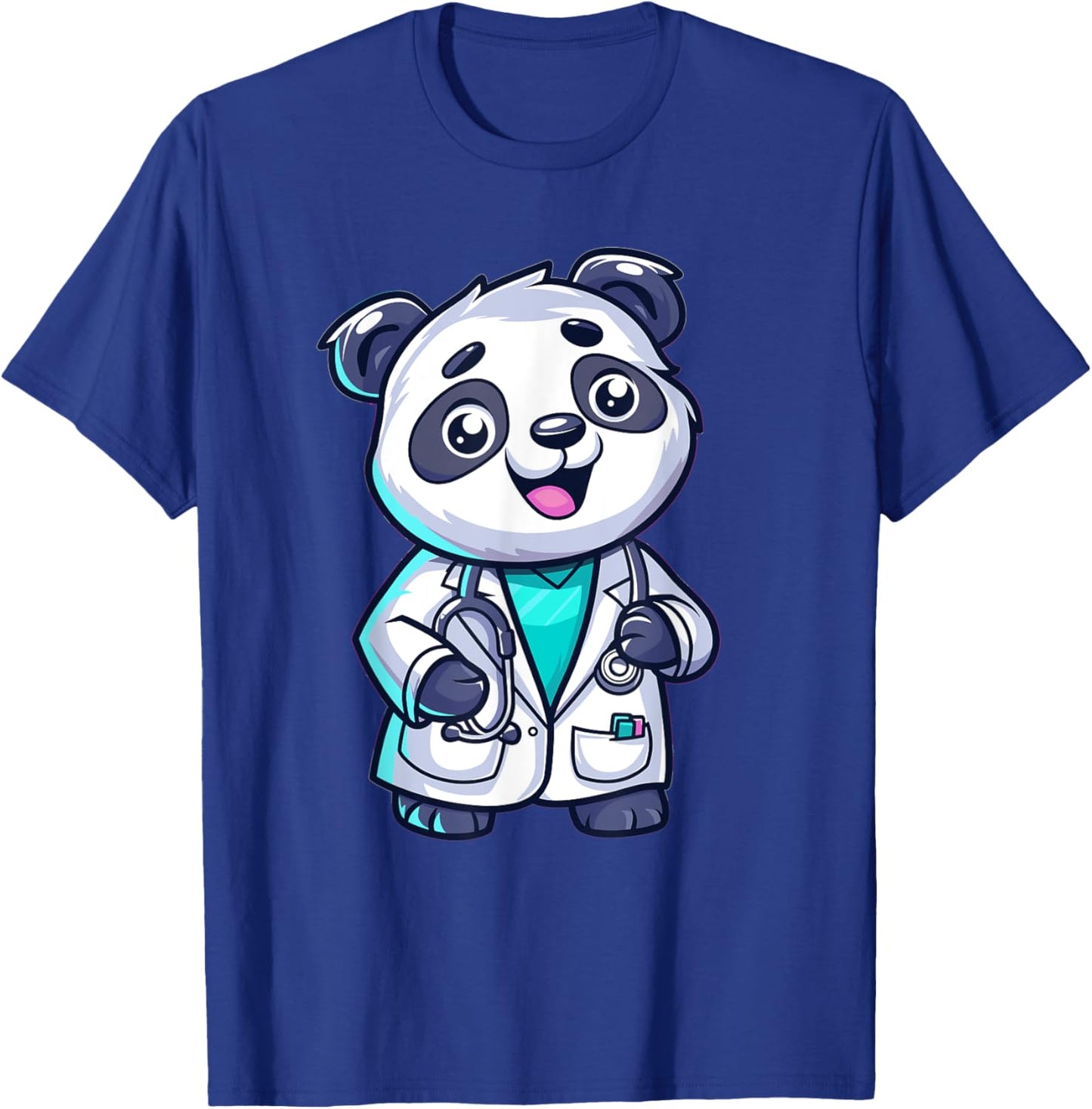 Cute Doctor Panda T-Shirt - T-Shirt | Royal