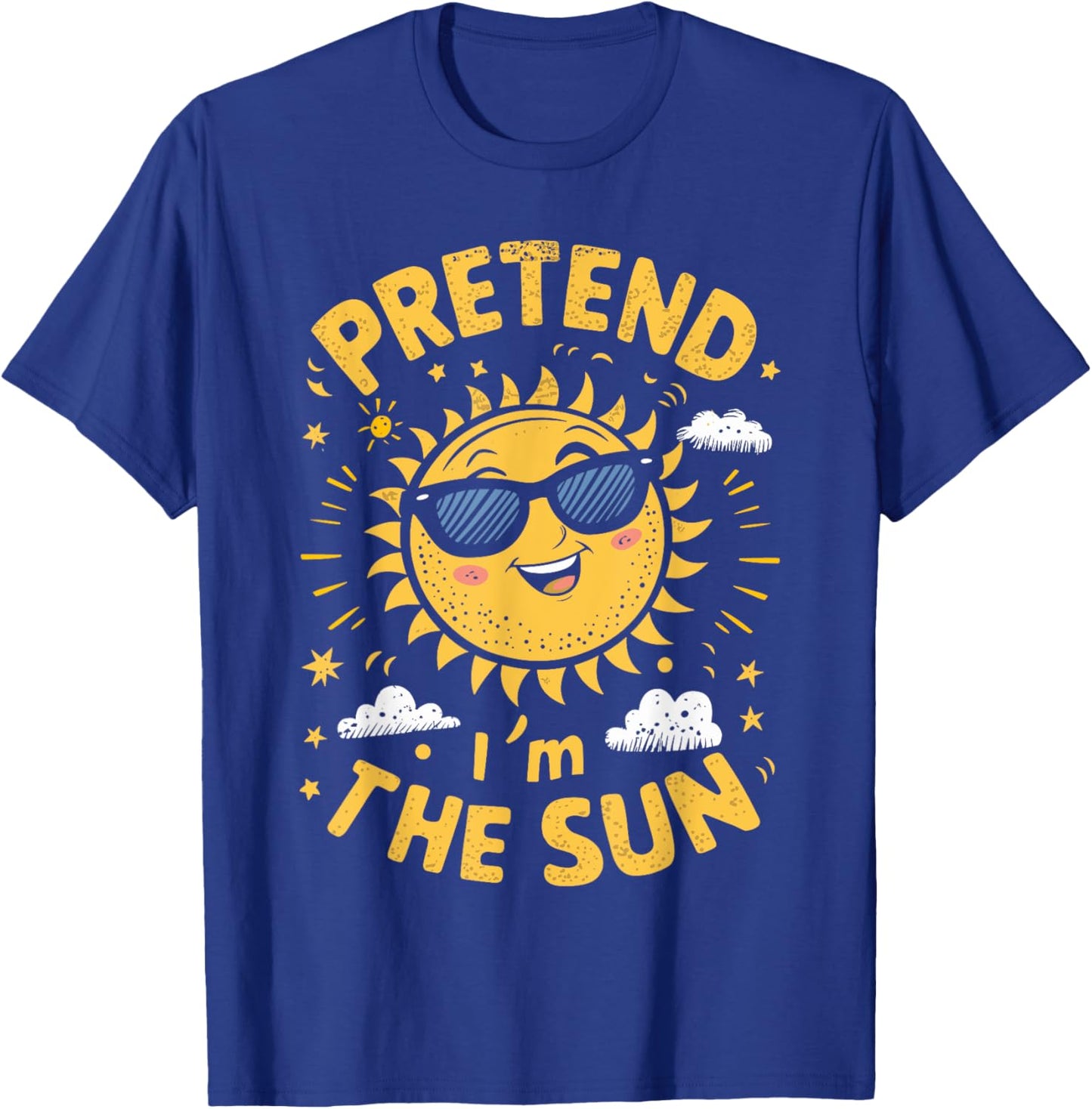 Pretend I'm The Sun Funny Lazy Halloween Matching Costume T-Shirt - T-Shirt | Royal