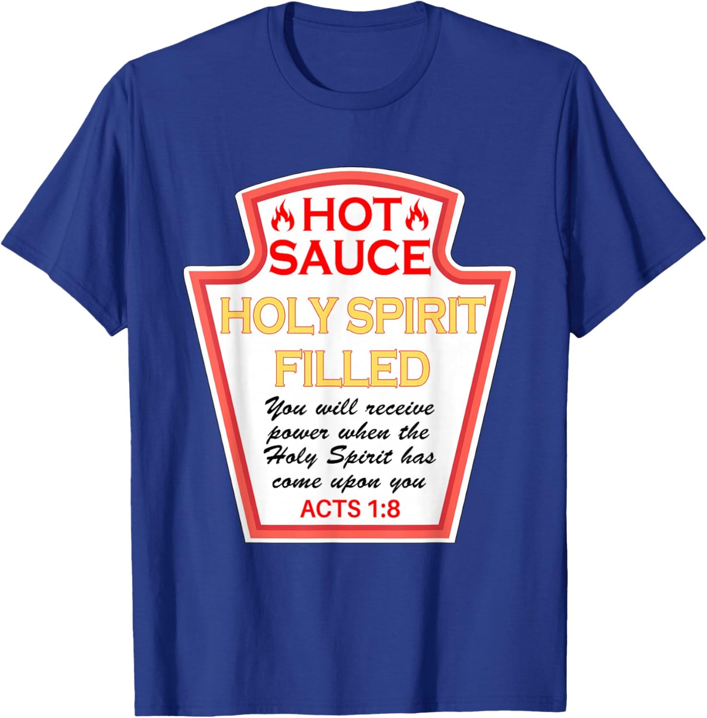 Hot Sauce Spirit Filled Condiment Costume Party Matching T-Shirt - T-Shirt | Royal
