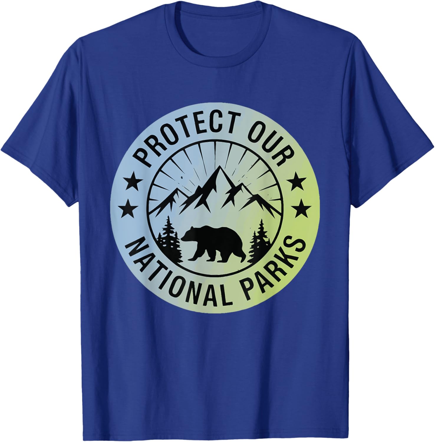 Protect Our National Parks Retro Forest Nature T-Shirt - T-Shirt | Royal
