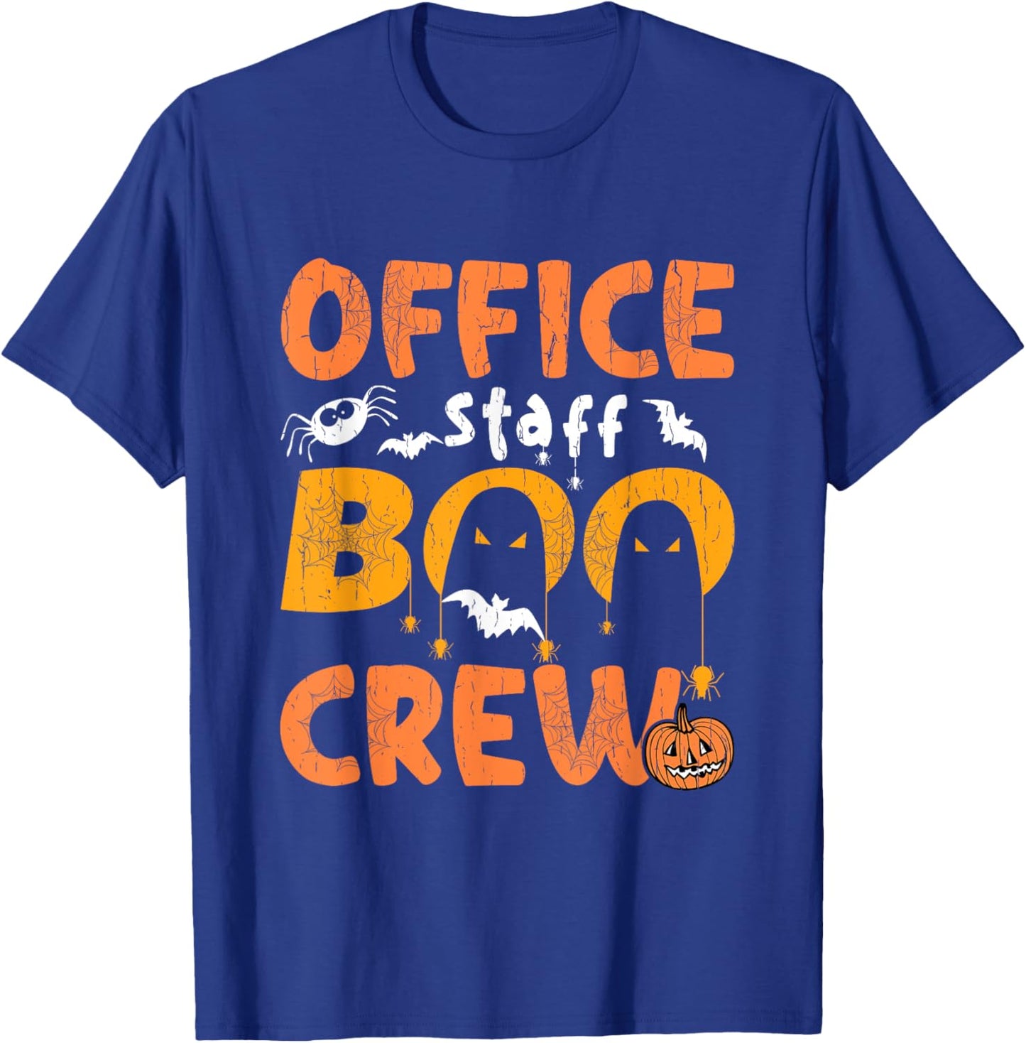 Office Staff Boo Crew Funny Halloween Matching Costume T-Shirt - T-Shirt | Royal