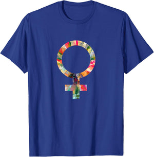 Feminism Symbol Women's Sign Power Statement T-Shirt - T-Shirt | Royal