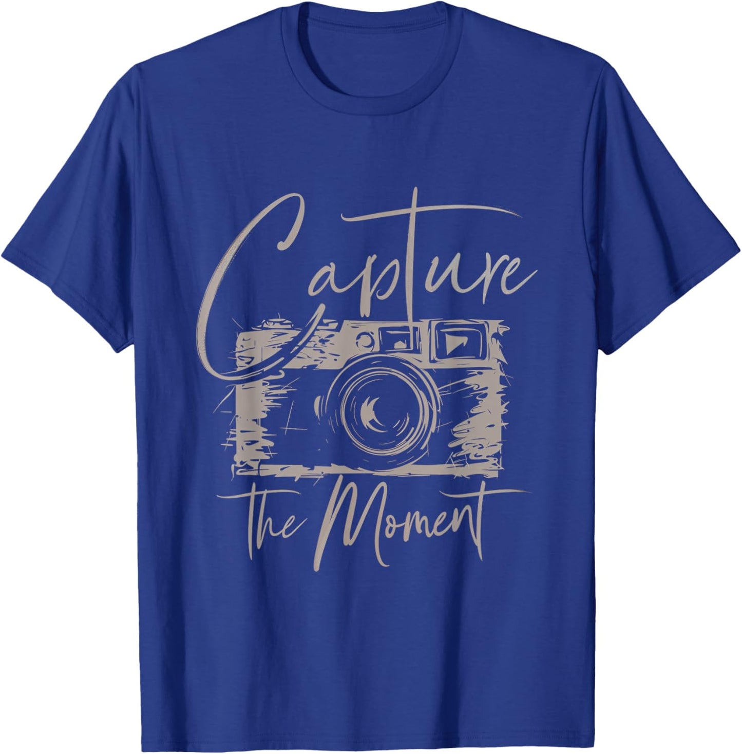 Capture The Moment Photography Camera Photographer Art T-Shirt - T-Shirt | Royal