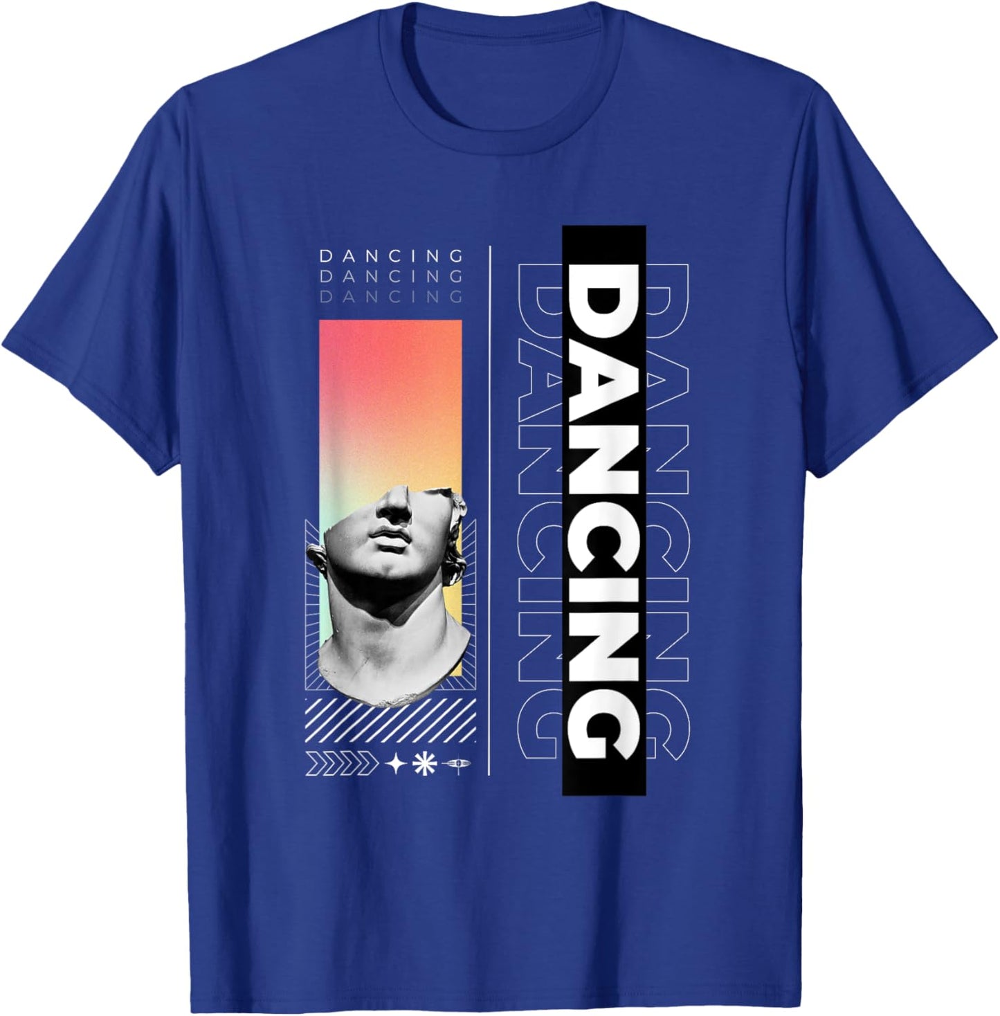 Dancing Greek Statue Ancient Mythology Pose Sculpture T-Shirt - T-Shirt | Royal