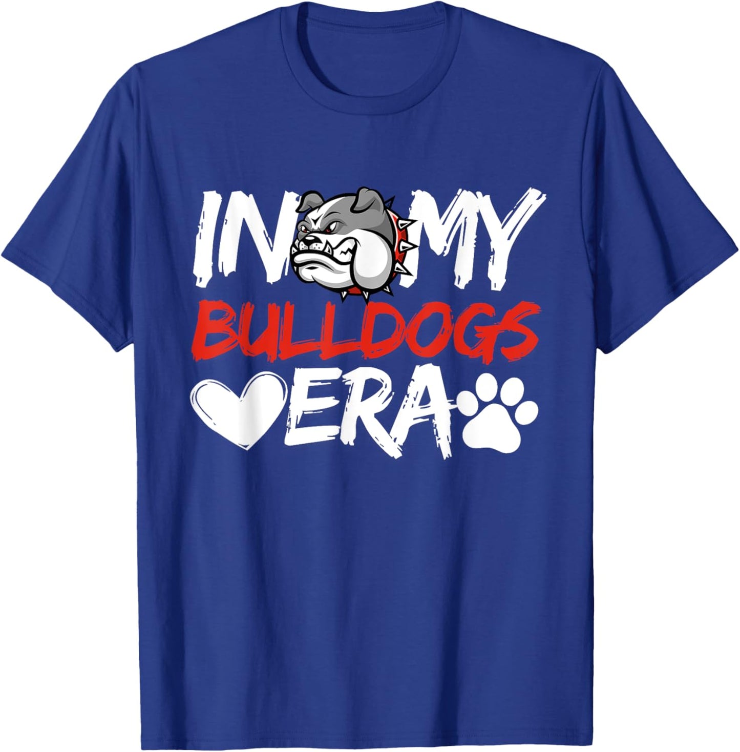 In My Bulldogs Era Bulldog Mascot Sports Fan Vintage Men Boy T-Shirt - T-Shirt | Royal