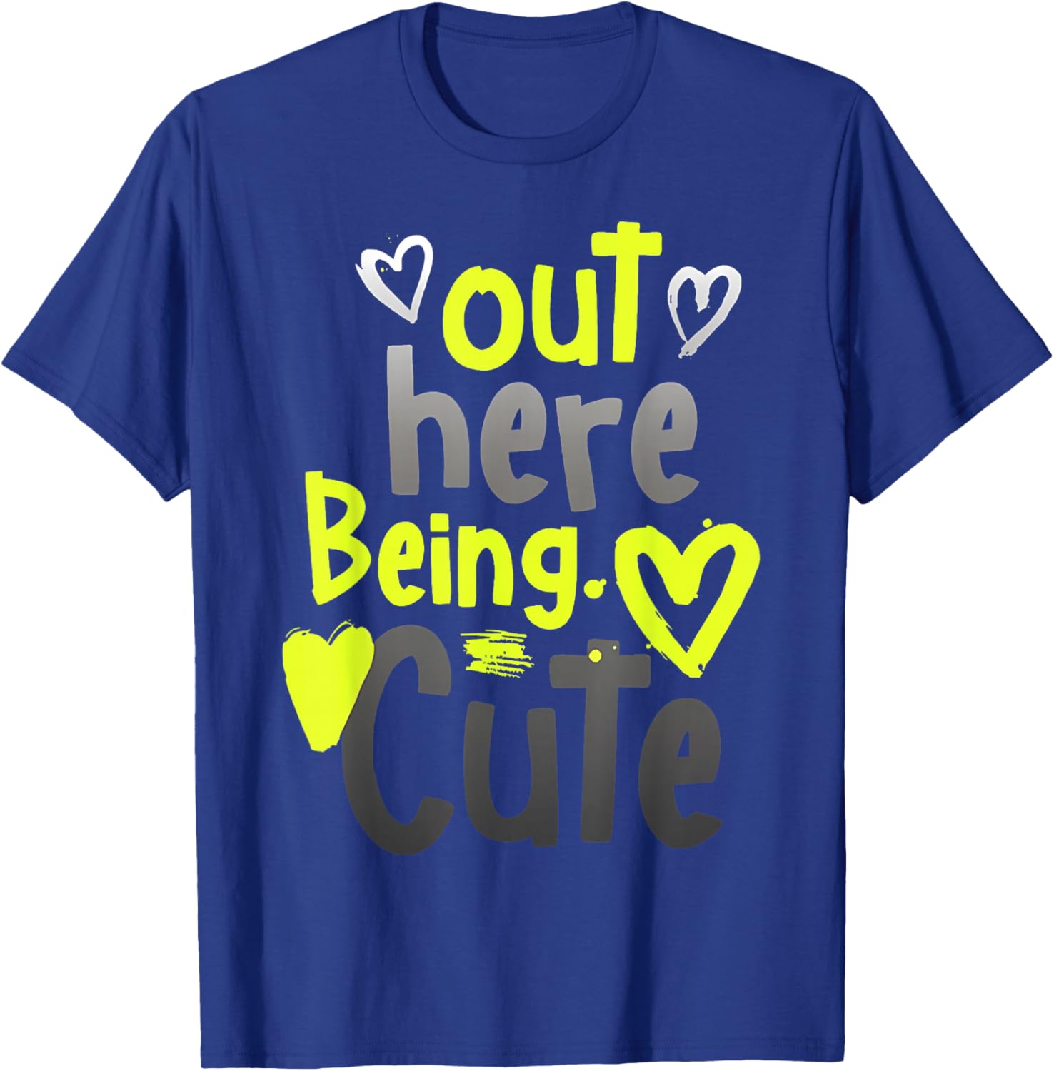 Neon Yellow Black Cool Grey Graphic Matching T-Shirt - T-Shirt | Royal