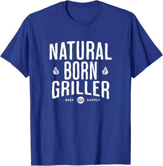 Natural Born Griller Barbecue Barbecue Season Barbecue Party Barbecue T-Shirt - T-Shirt | Royal