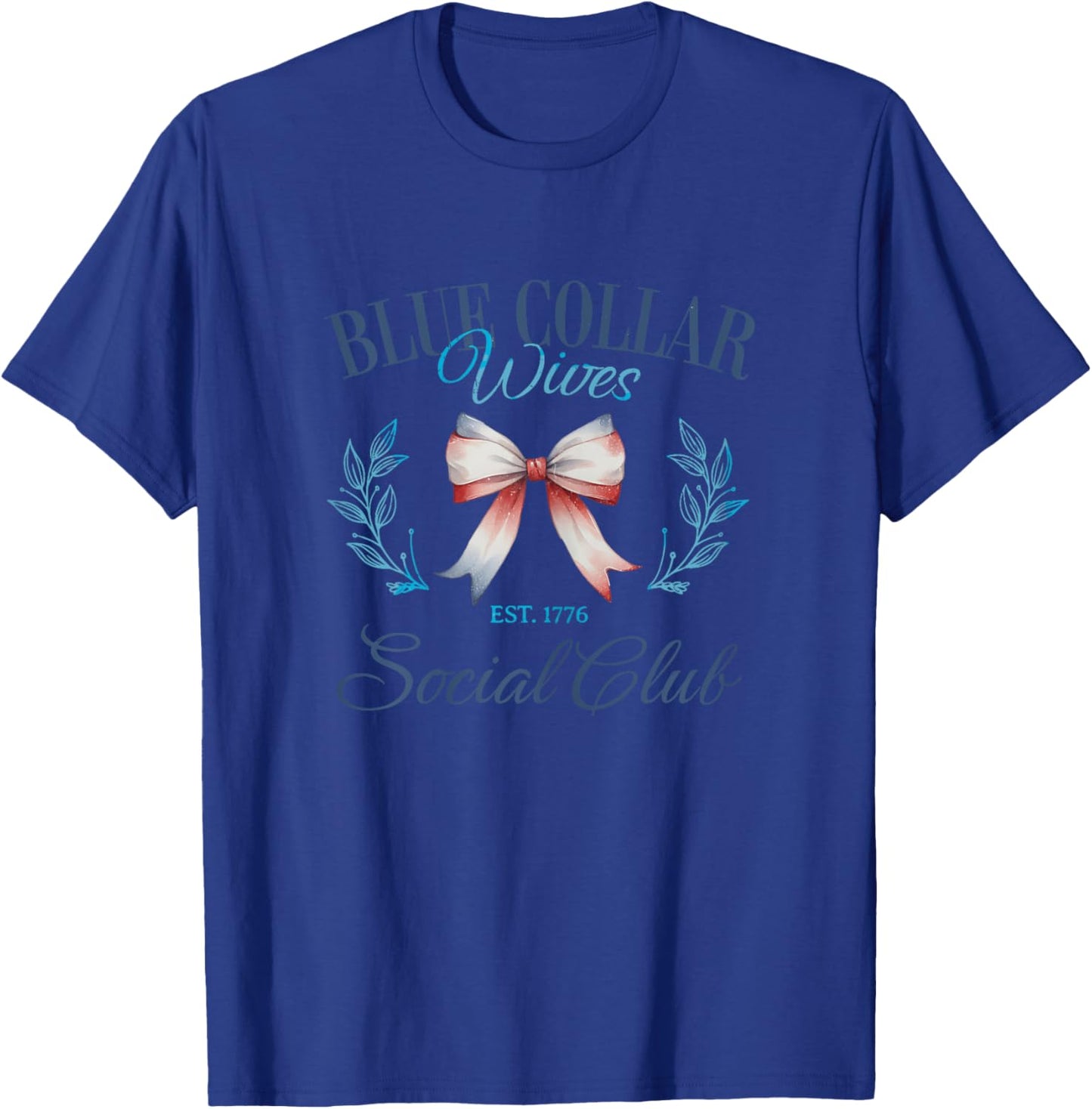 Blue Collar Wives Social Club EST 1776 4th of July Coquette Kids T-Shirt - T-Shirt | Royal