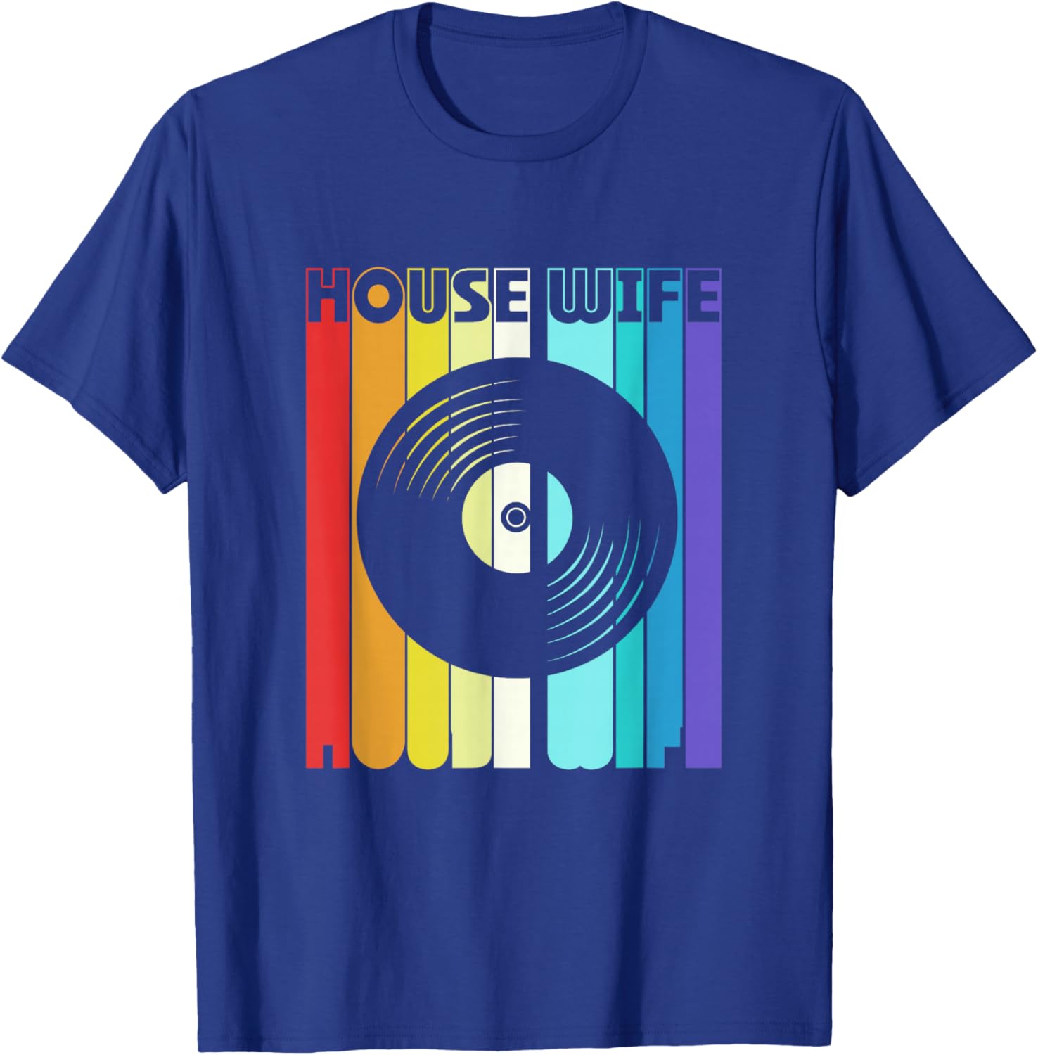Retro Vintage House Wife Edm Dj House Music T-Shirt - T-Shirt | Royal