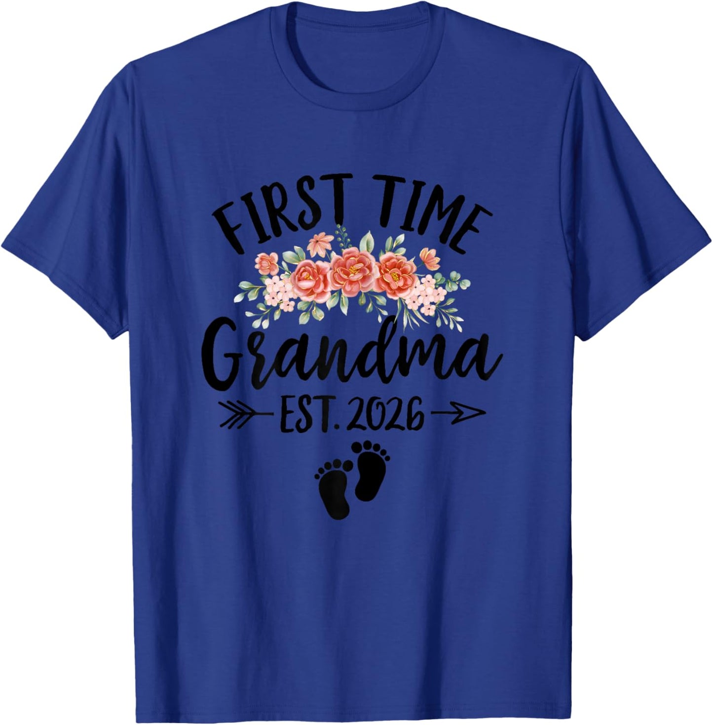 First Time Grandma 2026 Mothers Day Promoted to Grandma 2026 T-Shirt - T-Shirt | Royal