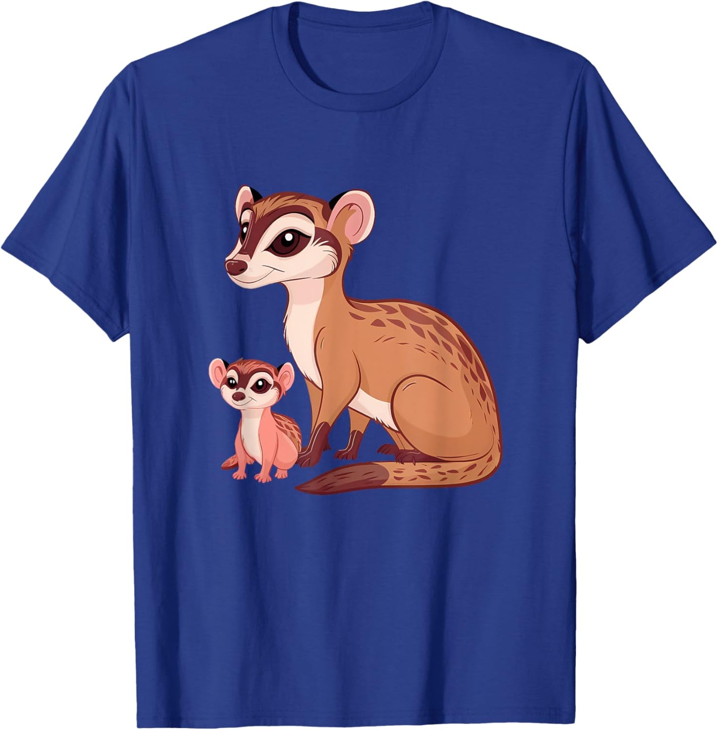 Beautiful Mongoose Mom and Her Cute Baby Mothers Day T-Shirt - T-Shirt | Royal