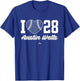 I Heart Baseball Austin Wells New York Baseball MLBPA T-Shirt - T-Shirt | Royal