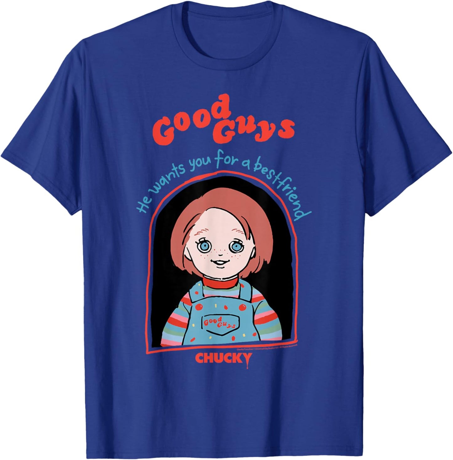 Chucky Good Guys Doll Box Doodle T-Shirt - T-Shirt | Royal