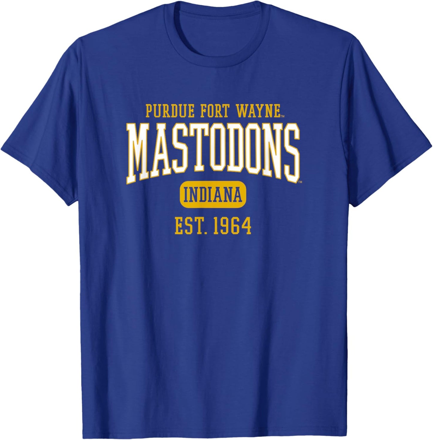 Purdue University Fort Wayne Mastodons Est. Date T-Shirt - T-Shirt | Royal