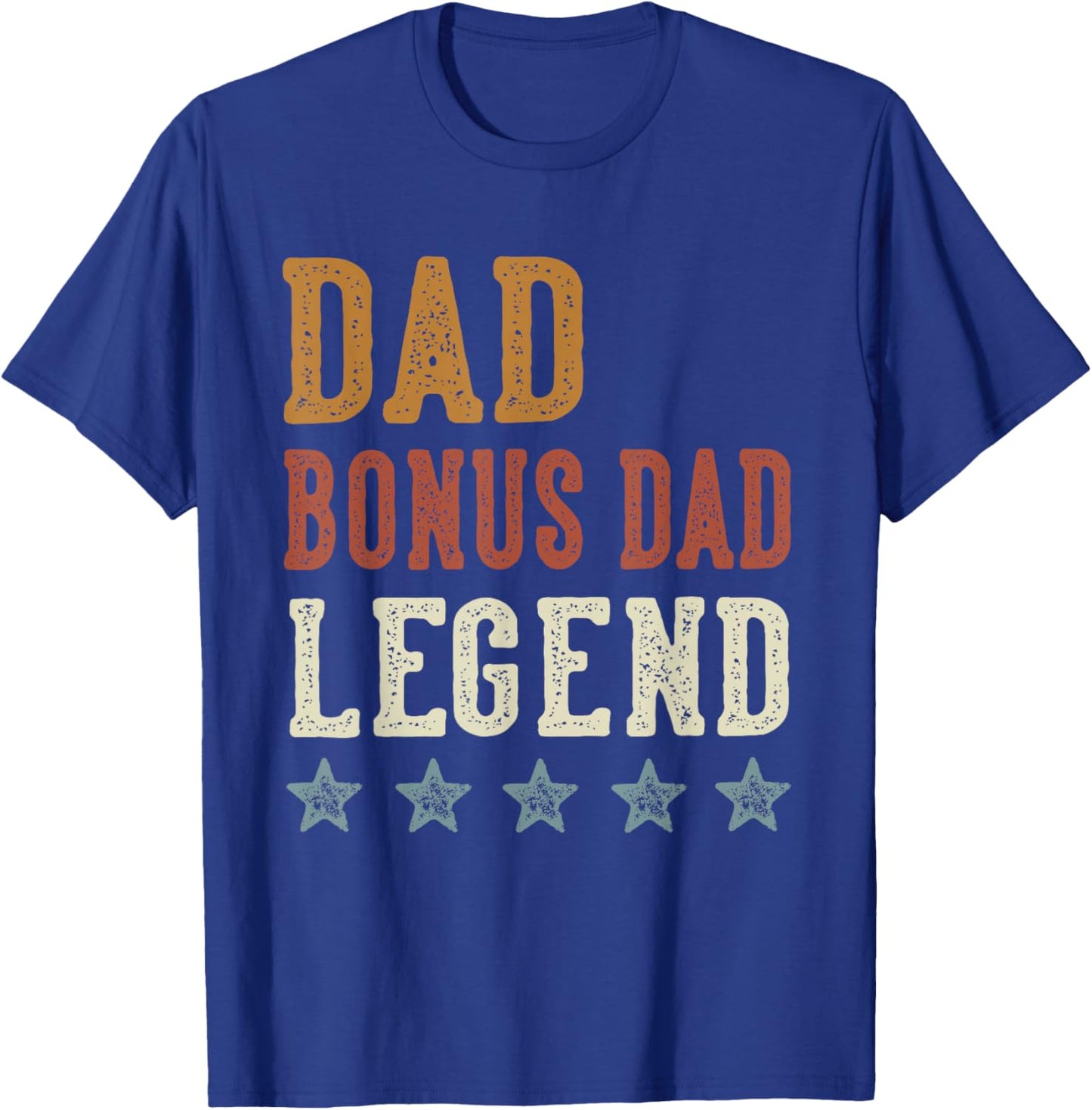 Dad Bonus Dad Legend - Classic Retro Distressed Lettering T-Shirt - T-Shirt | Royal