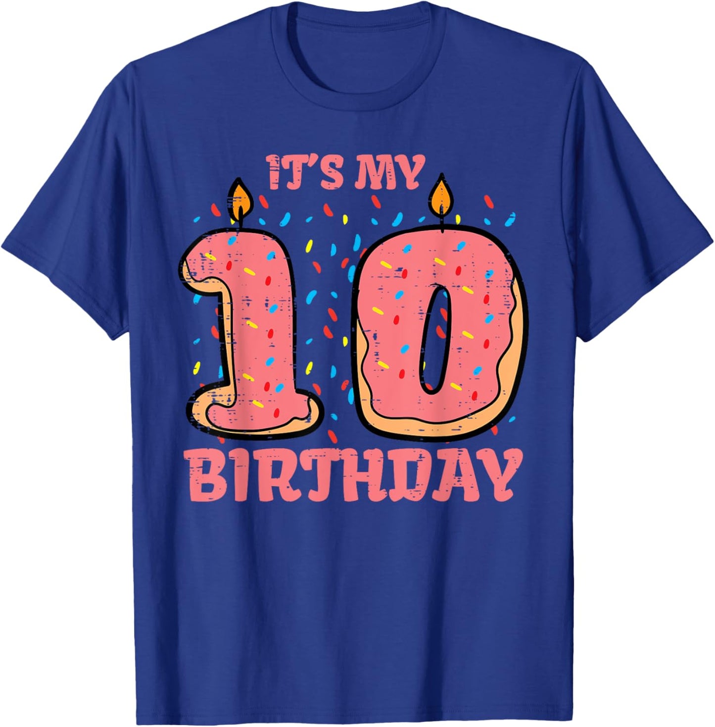Its My 10th Birthday Cake 10 Years Old Bday Girls Boys Kids T-Shirt - T-Shirt | Royal