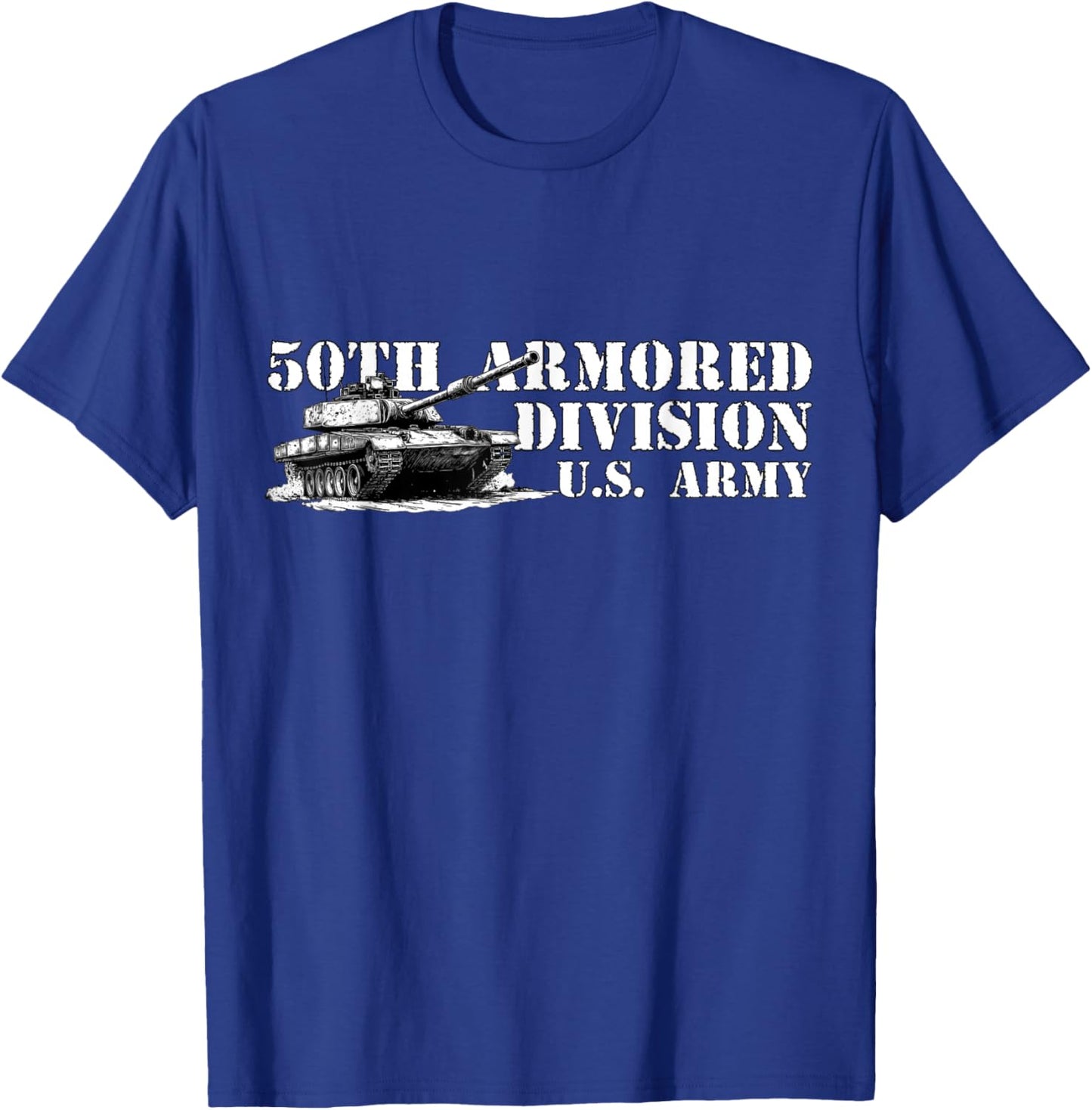 50th Armored Division Jersey Blues Retro Veterans Day T-Shirt - T-Shirt | Royal