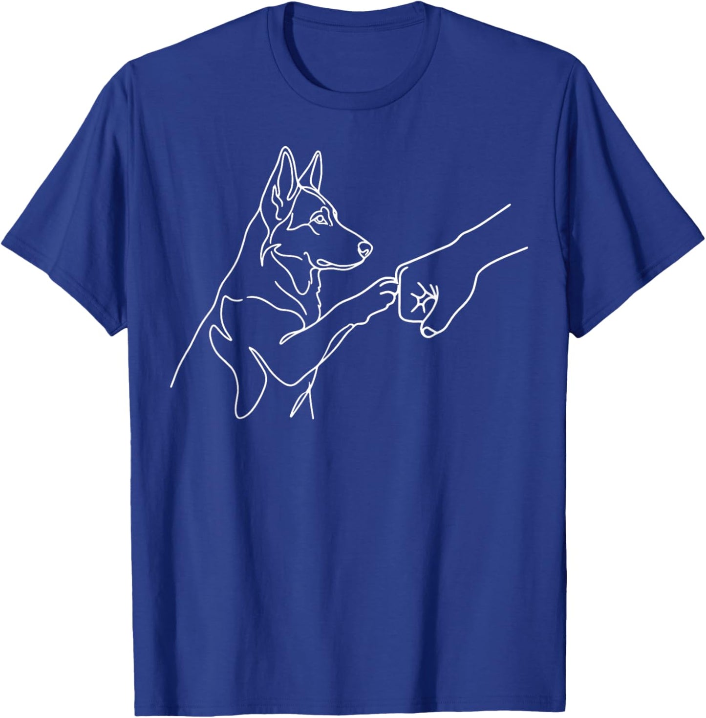 German Shepherd Fist Bump Hand T-Shirt - T-Shirt | Royal