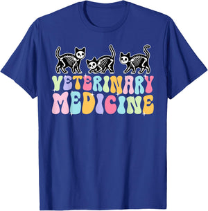 Veterinary Medicine Vet Med Veterinarian Vet Medicine Groovy T-Shirt - T-Shirt | Royal