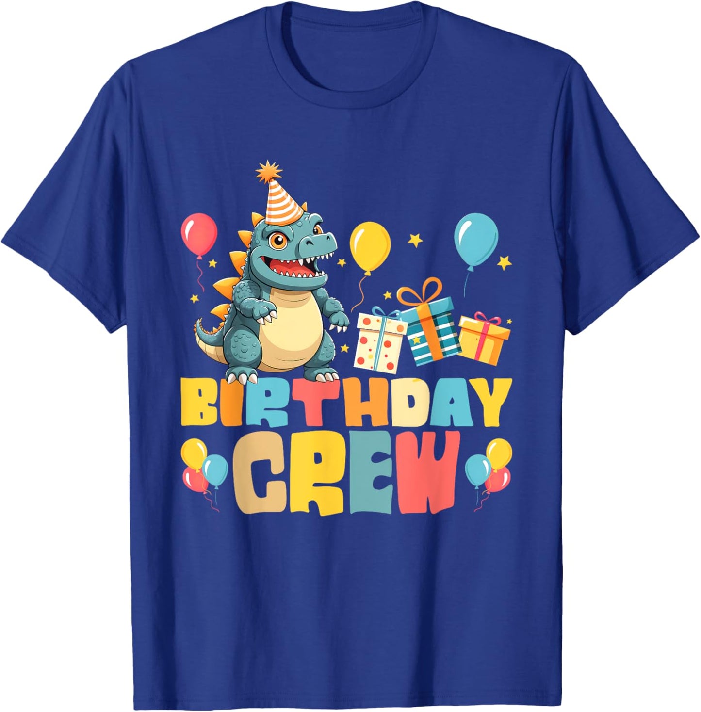 Birthday Crew Japanese Monster Kaiju Bday Party Boys Girls T-Shirt - T-Shirt | Royal