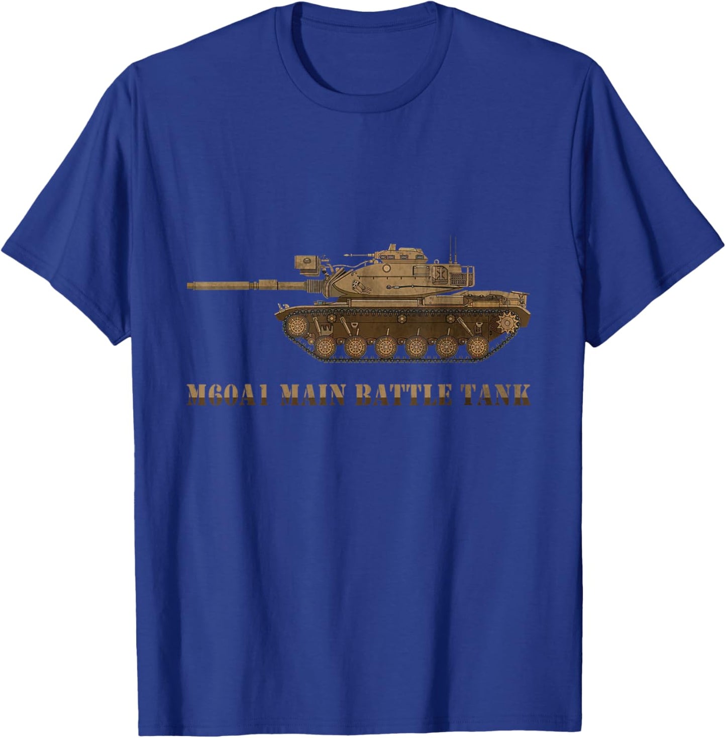 M60 A1 Patton Tank American Tanks Diagram Veteran Day T-Shirt - T-Shirt | Royal