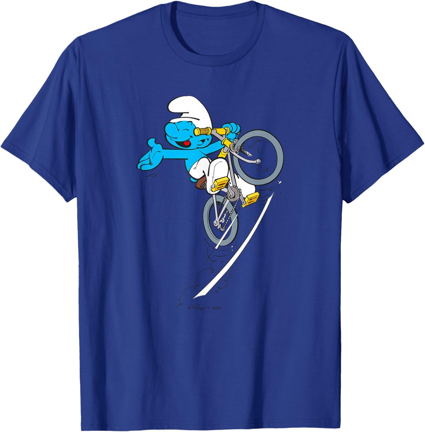 The Smurfs Mountain Biker Smurf T-Shirt - T-Shirt | Royal