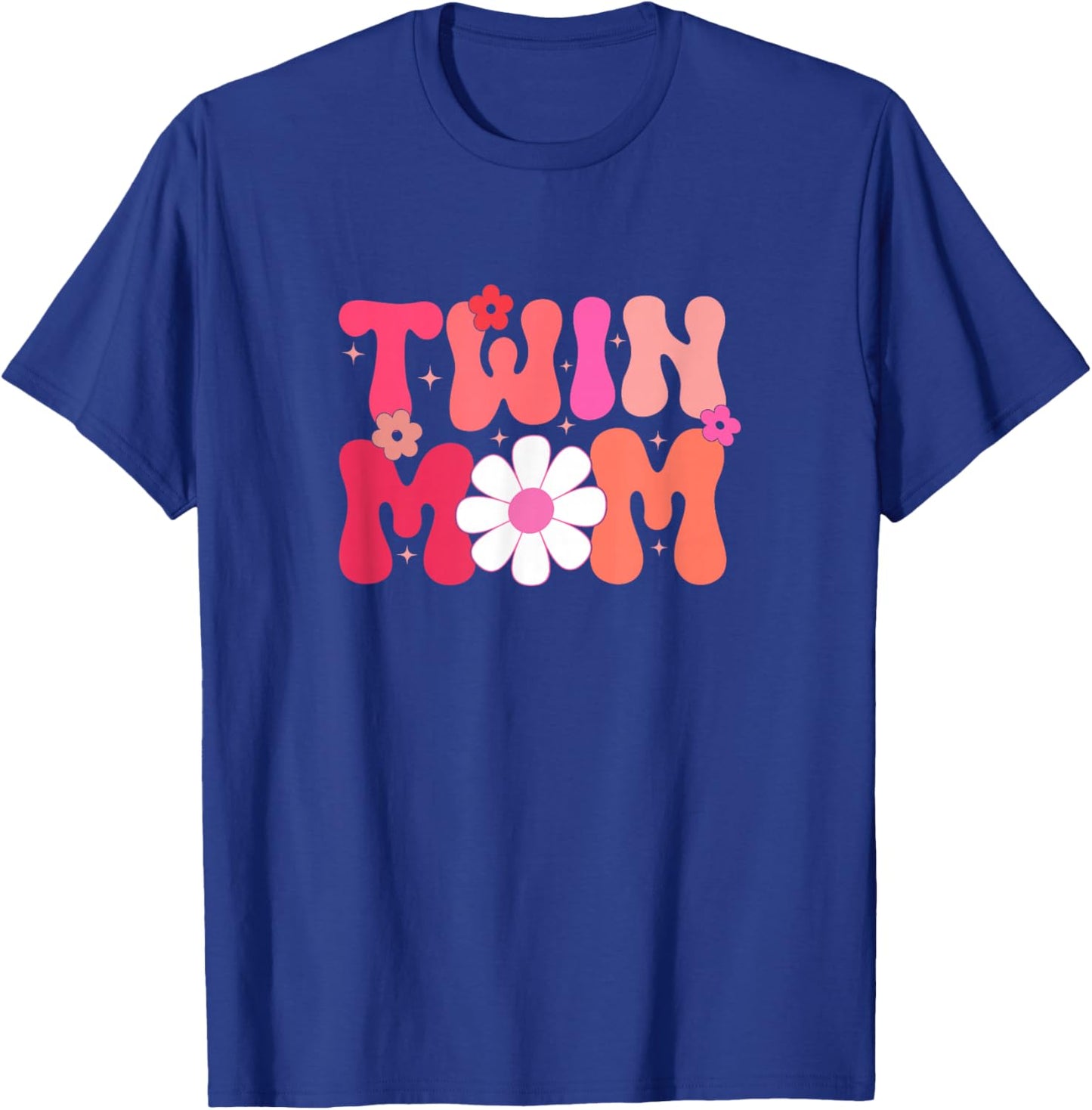 Groovy Twin Mama Funny Mother's Day For New Mom Of Twins T-Shirt - T-Shirt | Royal