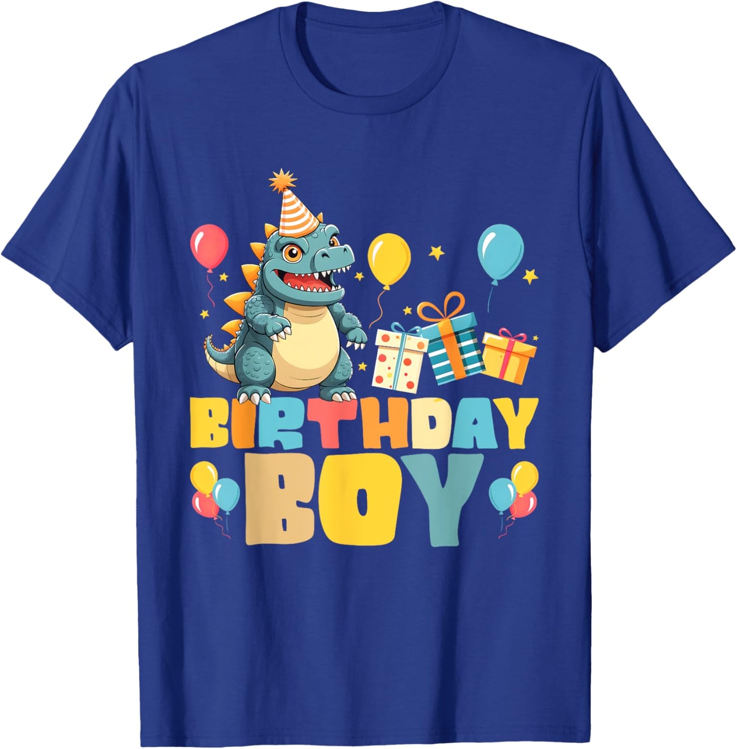 Birthday Boy Japanese Monster Kaiju Bday Party Kids Boys T-Shirt - T-Shirt | Royal