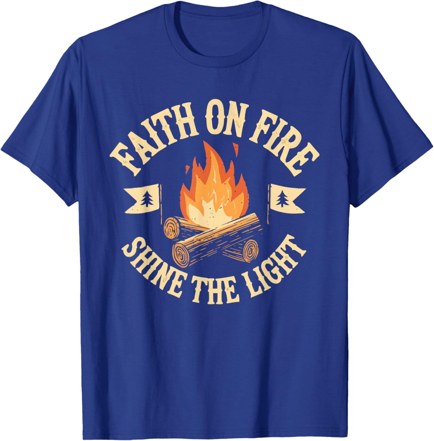 Camping Jesus Christ Religion Christian Camper Christianity T-Shirt - T-Shirt | Royal