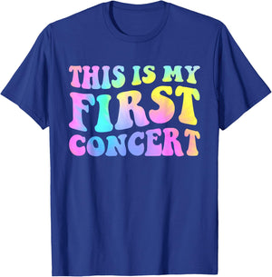 This is My First Concert Groovy Boys Girls Kids Music Event T-Shirt - T-Shirt | Royal