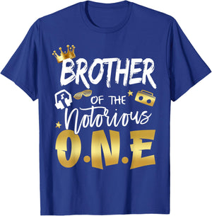 Brother Of The Notorious One Old School 1st Hip Hop Birthday T-Shirt - T-Shirt | Royal
