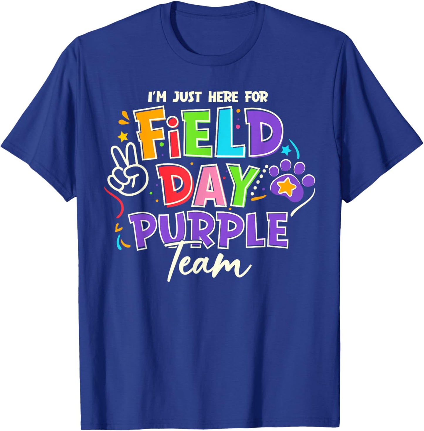 Field Day Trip Purple Team Color Game Competition Boys Girls T-Shirt - T-Shirt | Royal