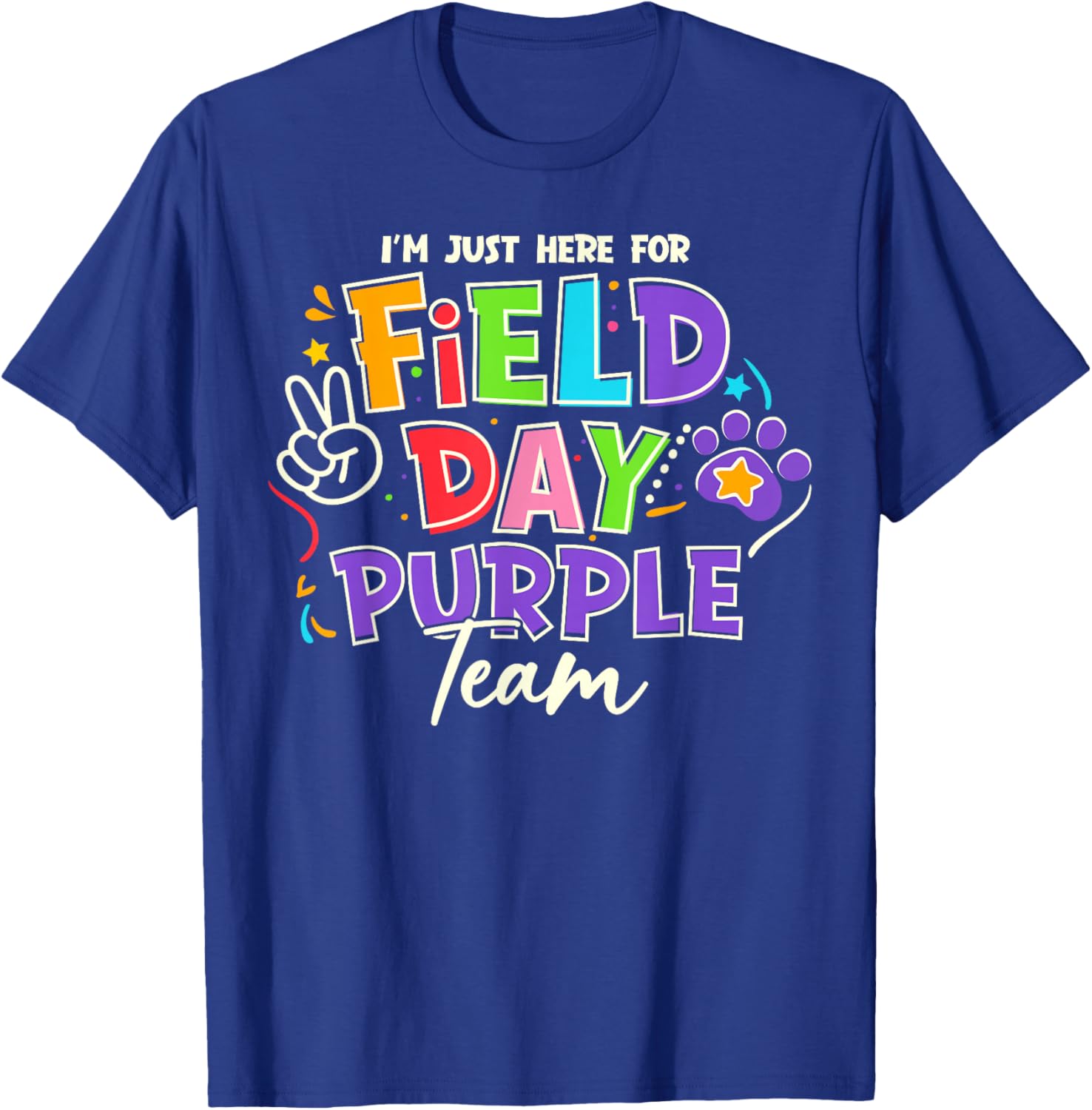 Field Day Trip Purple Team Color Game Competition Boys Girls T-Shirt - T-Shirt | Royal