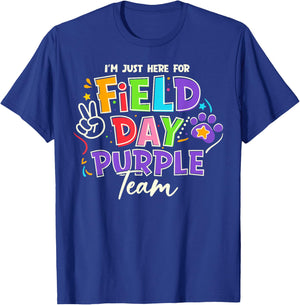 Field Day Trip Purple Team Color Game Competition Boys Girls T-Shirt - T-Shirt | Royal