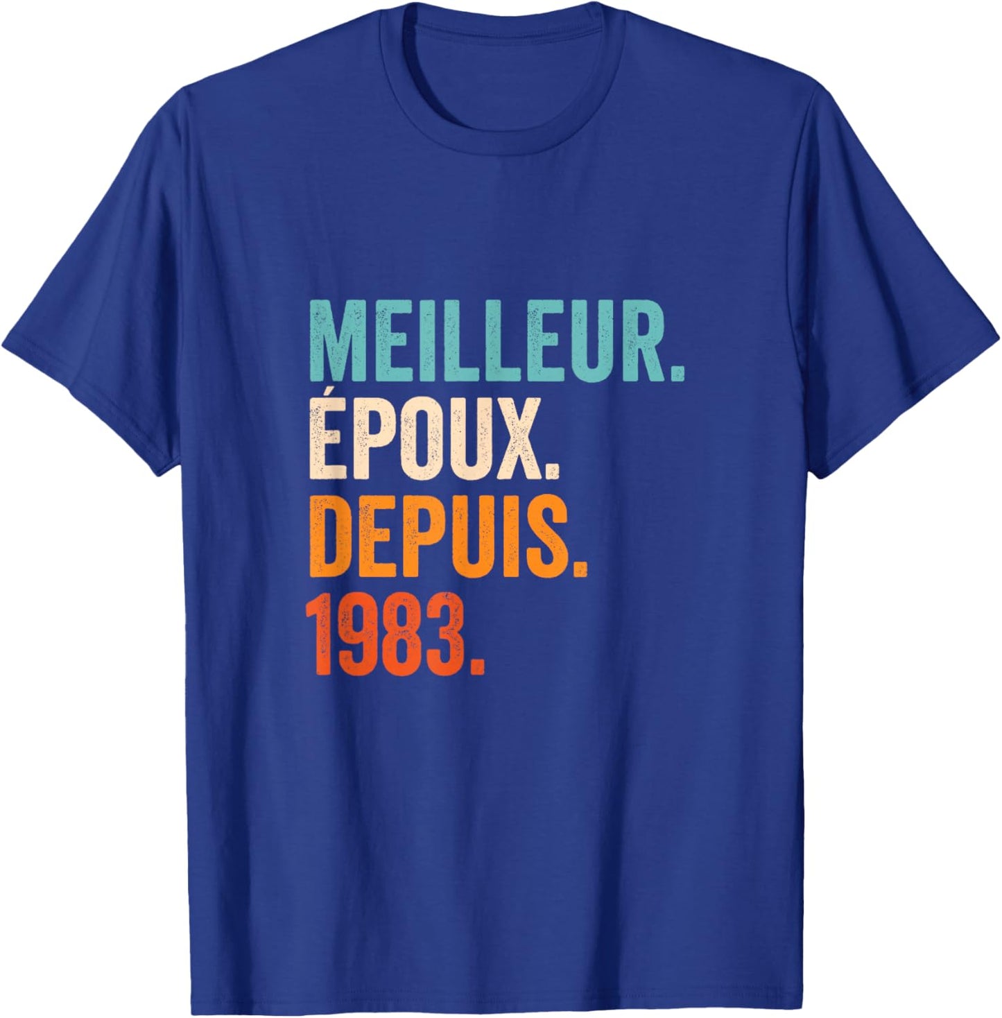 Meilleur Époux Depuis 1983 | 43 Anniversaire Mariage 43 Ans T-Shirt - T-Shirt | Royal