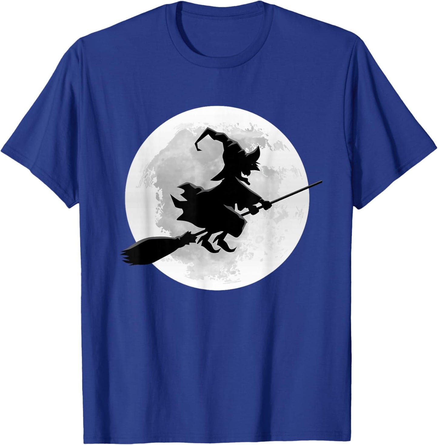 Hexe auf Besen mit Vollmond-lustigem Design für Halloween T-Shirt - T-Shirt | Royal