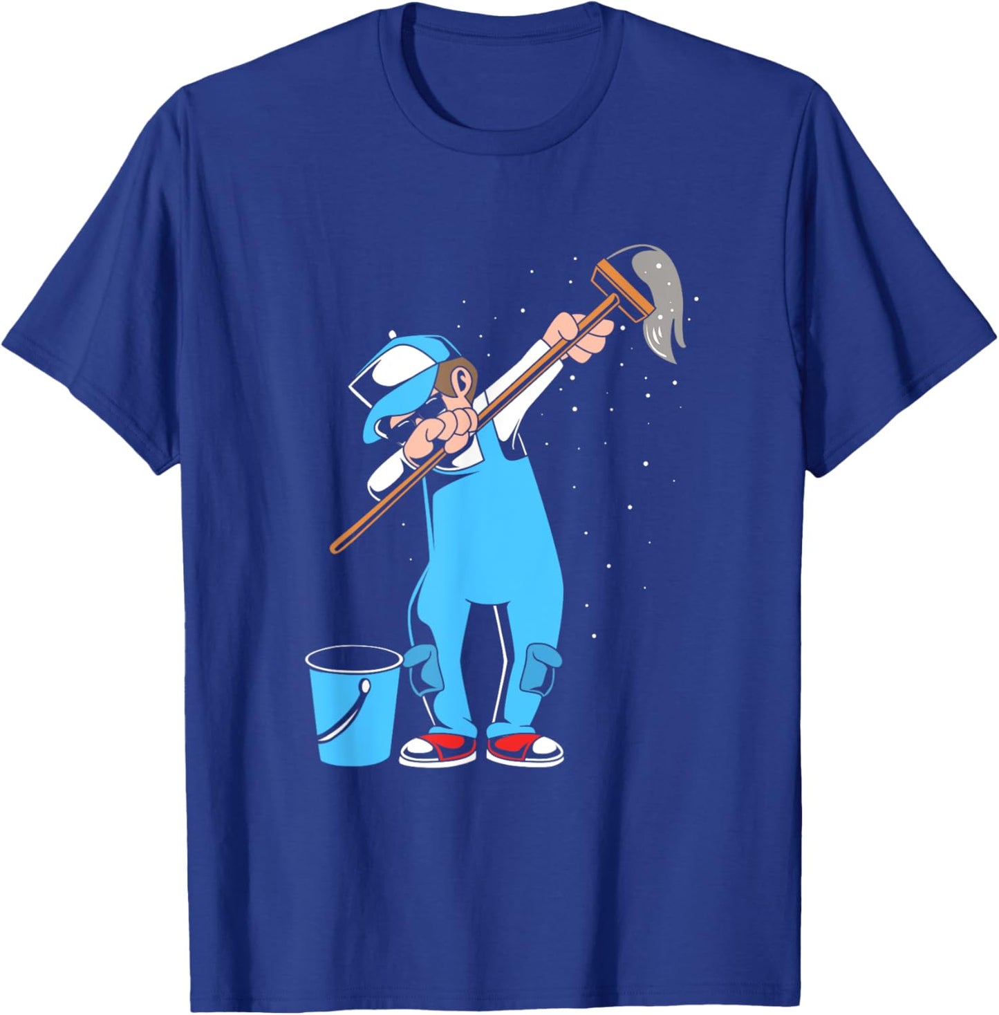 Funny School Custodian Janitor Dabbing T-Shirt - T-Shirt | Royal