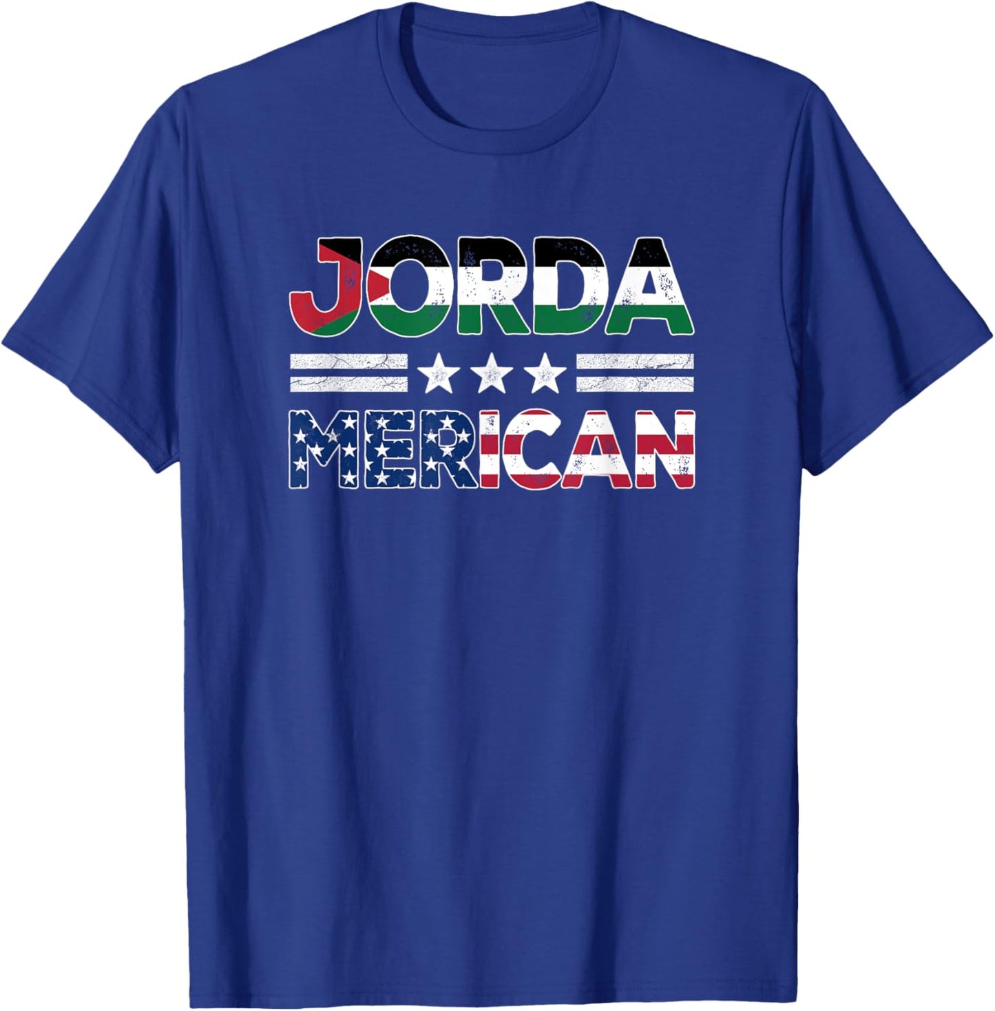 JordaMerican Half Jordanian American Flag US Dual Citizen Men T-Shirt - T-Shirt | Royal