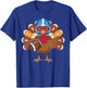 Turkey Football Player Funny Turkey Thanksgiving Day T-Shirt - T-Shirt | Royal