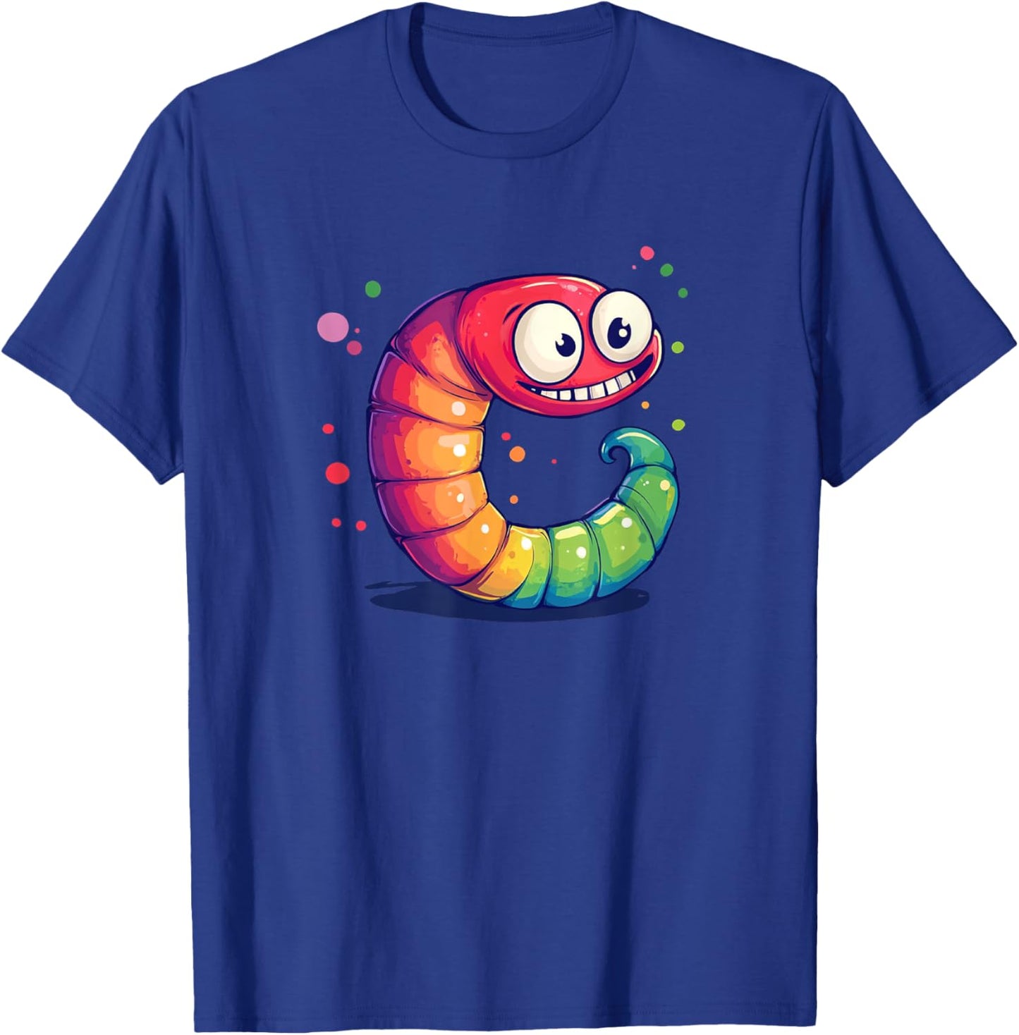 Colorful Worm with Funny Face Costume for Boys and Girls T-Shirt - T-Shirt | Royal