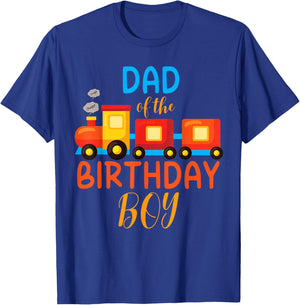 Dad Birthday Boy Train I'm 2 Two Year Chugga Engine Bday T-Shirt - T-Shirt | Royal