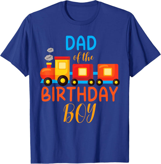 Dad Birthday Boy Train I'm 2 Two Year Chugga Engine Bday T-Shirt - T-Shirt | Royal